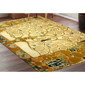 Alfombra 'Árbol de la Vida' de Klimt: Decoración Personalizada para Salón, Alfombra Delgada, con Pelo Suave - Product Image 1