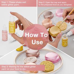 Wholesale Non-toxic Food Grade Metallic Edible <strong>Glitter</strong> <strong>Paint</strong> Luster Dust (Inorganic Pigment) for Cake Macaron Chocolate Decor. - Product Image 3
