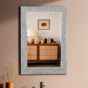 bone inlay <b>wall</b> <b>mirror</b> Crescent Crafts handcrafted <b>mirror</b> luxury decor ornate <b>wall</b> <b>mirror</b> elegant design by crescent crafts - Product Image 2