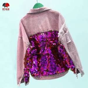 Veste en jean tendance pour femme confortable et respirante avec logo personnalisé antibactérien - Product Image 5