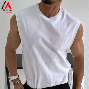 Camiseta sin mangas Lisa para hombre, Camisetas interiores blancas lisas, cuello redondo, sin mangas, ajuste Regular, ropa deportiva elástica ligera, camisetas sin mangas para hombre - Product Image 5