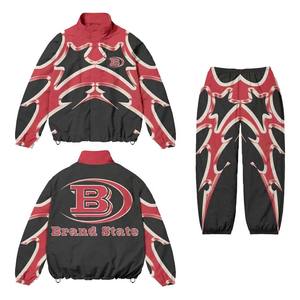 Fabrication Logo personnalisé Jogging Coupe-vent Survêtement avec fermeture éclair pour homme Survêtement coupe-vent en nylon surdimensionné pour homme - Product Image 1