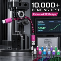 Kabel USB-C ke USB-A 6ft/2M dengan Pengisian Cepat 3A Terverifikasi, Berbahan Nilon Kepang, untuk Sinkronisasi Data Samsung Galaxy iPhone 15 16 Series iPad
