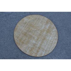 Alfombra turca dorada vintage moderna Alfombra de lana de tejido plano de 3,4 pies con patrón de retazos para decoraciones de sala de estar - Product Image 4