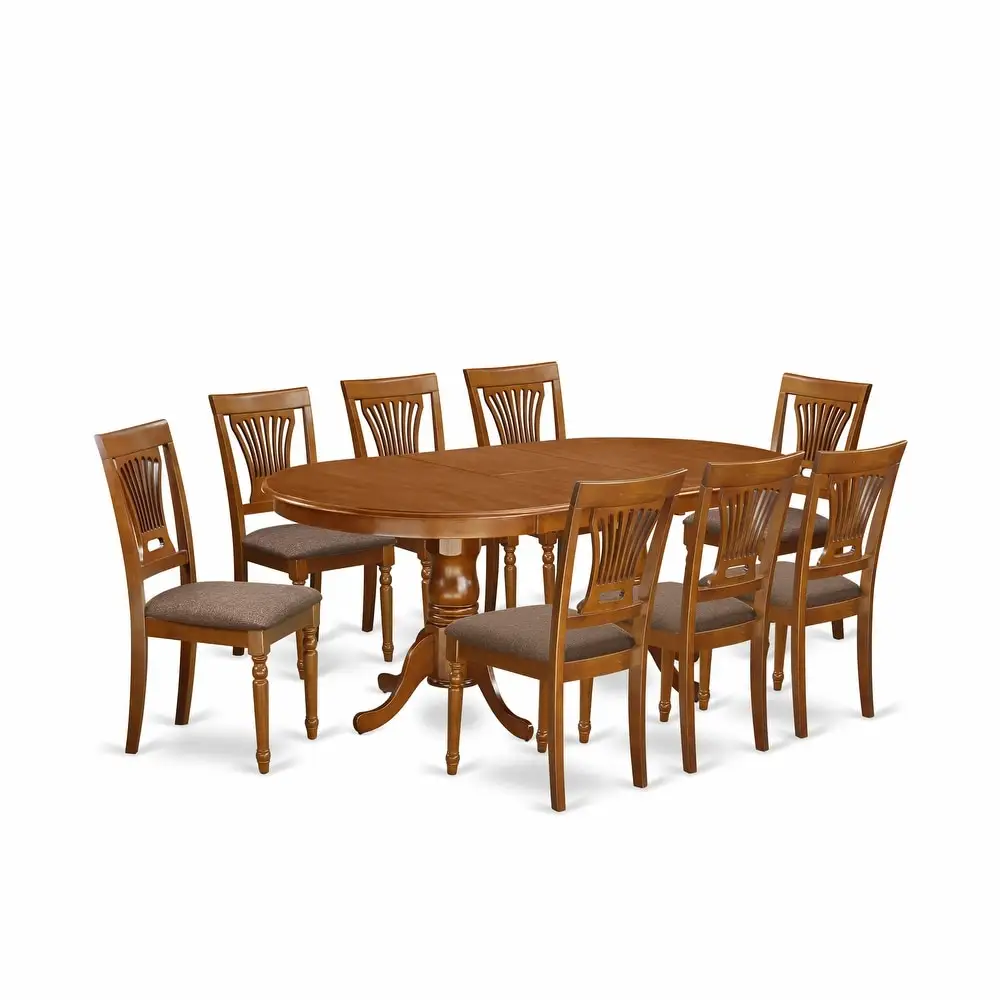Luxo Modern Dining Room Furniture 9 Piece Dining Oval Table Mesa De Cozinha De Madeira Maciça De Tamanho Grande Com 8 Cadeiras