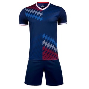 Conjunto de Camiseta de Fútbol Roja de Manga Corta para Hombre, Uniforme de Fútbol Morado para Adultos, Camiseta de Fútbol Blanca para Niños, Personalizable - Product Image 2
