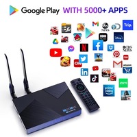 H96 MAX V58BOX Boîtier Smart TV 8K Streaming WiFi6 Octa Core BT5.0 Double OS Android 14 & Windows 10 Sans...