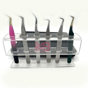 Pinzas para extensiones de pestañas al por mayor Kit de pinzas para pestañas de acero inoxidable de alta calidad con etiqueta privada y caja de embalaje - Product Image 1