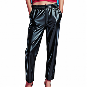 Women's Customized Genuine Leather <b>Pants</b> Vintage Wash Sheep Leather Trouser <b>Ladies</b> Tight Leather <b>Pants</b> Women - Product Image 6