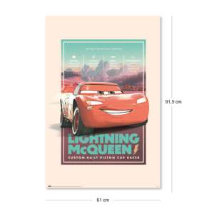 Vintage Pixar Cars <b>Poster</b> Paper Wall Decor - Product Image 2