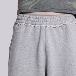 QUICKSHOW Custom Canvas 240gsm Knee Length Mid Waist Drawstring Closure Lace Baggy Distressed Plus Size <b>Men's</b> Quick OEM Service - Product Image 4
