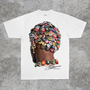 เสื้อยืดแขนสั้นผู้ชายพิมพ์ลายสกรีนลายกราฟิกบ็อกซี่ - Product Image 2