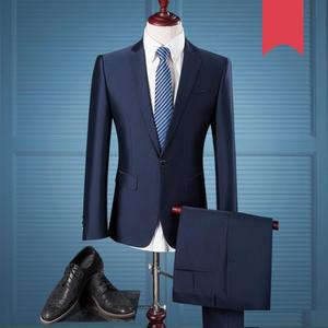 Costume personnalisé Slim Fit Blazer 3 pièces ensemble de deux pièces de mariage formel revers à pointe costume de bal de mariage pour hommes smoking - Product Image 3