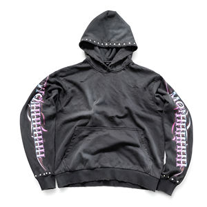 เสื้อฮู้ดพิมพ์ลายกราฟิกสไตล์โกธิคแบบสั่งทำ เสื้อสตรีทแวร์แขนยาวลำลองสำหรับผู้ชายและผู้หญิง ขายส่งจากโรงงาน รับผลิตแบบ OEM ODM - Product Image 1