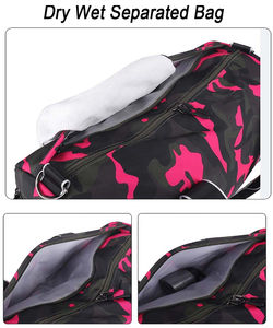 Sac de sport pour femmes et filles, sac de voyage pliable, grand sac de sport avec compartiment à chaussures - Product Image 3