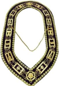 Collares Masónicos y de la Orden de la Estrella de Oriente (OES), Tela de Terciopelo Morado, Instrucciones de Cuidado: Solo Limpieza en Seco, Origen: Importado - Product Image 6