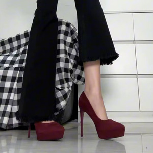 Nuevos Zapatos de Tacón de Aguja con Plataforma Elegantes, que Aumentan la Estatura, Estilizan la Pierna, Versátiles, Formales, Cómodos, para el Trabajo, Negocios, Uso Diario, para Mujer - Product Image 1