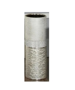 Florero de aluminio y Metal para Decoración de mesa, jarrón de Color plateado con acabado, forma Irregular única personalizada - Product Image 2