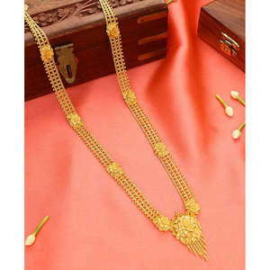 Collier religieux en or jaune avec perles et diamants pour femme, cadeau de mariage - Product Image 4