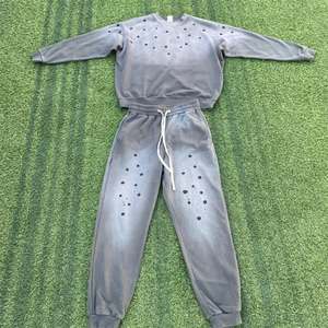 LOGOTIPO personalizado Sun Fade Sweat Suits Serigrafía Pantalones de chándal y camisa al por mayor personalizado - Product Image 6