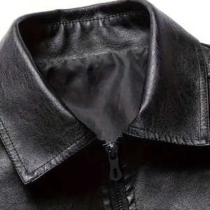 Precio al por mayor de invierno cálido genuino hombres chaquetas de cuero de los hombres al por mayor de desgaste casual chaqueta de cuero - Product Image 4