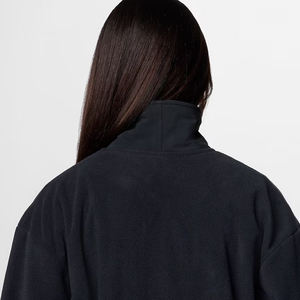 Sweat-shirt pour femmes en tissu polaire avec col montant et fermeture éclair / Design streetwear tendance avec logo personnalisé et manches longues - Product Image 5