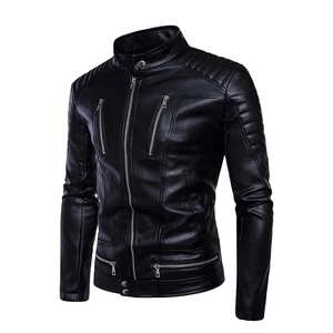 Veste en cuir pour homme OEM Nouvel An, nouvelle saison, vestes en cuir pour homme, streetwear élégant, vestes en cuir personnalisables à la mode - Product Image 1