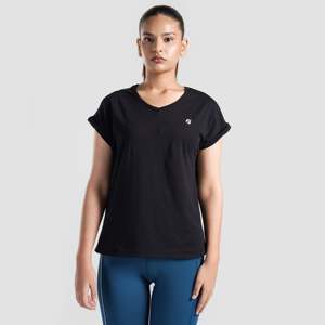 T-shirt décontracté pour femme Lift Her Tee Noir Taille XXS-XL Jersey de soie Spandex Respirant Léger Coupe ajustée Décoration logo Manches courtes - Product Image 1