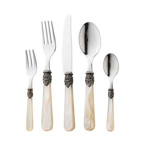 Juego de cubiertos de acero inoxidable reciclado Mango martillado único Nueva vajilla con cuchillo para carne Ensalada Tenedor Cuchara Juegos de cubiertos - Product Image 6