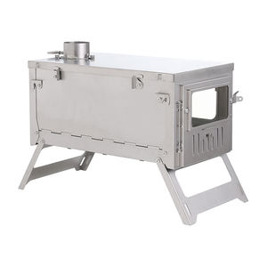 Poêle à <span class=keywords><strong>bois</strong></span> en titane de haute qualité pour camping <span class=keywords><strong>Bushcraft</strong></span> et réchaud de tente en titane ultraléger pour sac à dos - Product Image 3