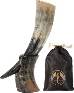 Corne de vache/boeuf authentique 100% la plus pure Corne à boire Viking la plus précieuse pour les barmans Tasses en céramique pour les bars et restaurants - Product Image 4