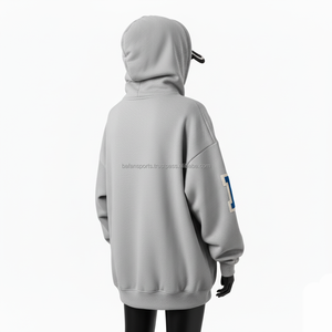 Sudadera con capucha de lana pesada Premium para mujer 340 GSM mezcla de algodón grueso jersey de gran tamaño con logotipo bordado personalizado sudaderas básicas para mujer - Product Image 5