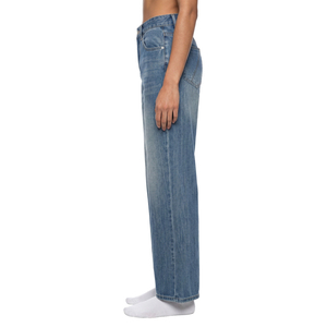<b>Women's</b> High Waist <b>Baggy</b> Wide Leg <b>Jeans</b> Vintage Wash Denim Pants with Bow Decoration - Product Image 4
