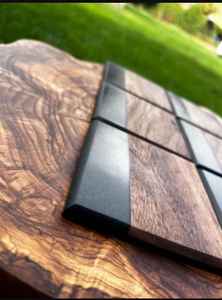 Eco-Friendly Walnuts Decorative Wood Coasters Set 4-Piece <b>Coffee</b> Cup Mats & <b>Pads</b> for Home & Hotel Use - Product Image 3