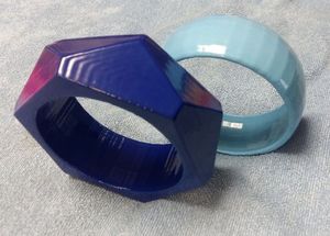 Handmade Navy Blue Acrylic Resin Bracelet Vintage Retro Modern Indian Jewelry Design Irregular <b>Angel</b> for Christmas <b>Gifts</b> DIY - Product Image 2