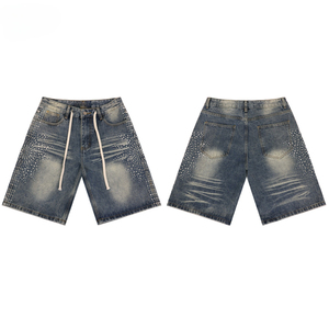 <strong>Mens</strong> Black Denim <strong>Jeans</strong> <strong>Short</strong> 2026 Artificial Diamond Street Hole <strong>Shorts</strong> Casual <strong>Shorts</strong> Knee Length <strong>Jean</strong> Clothing 28-38 Size - Product Image 6