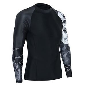 En blanco Bjj Mma Rash Guard Fabricante hombres y mujeres rashguard - Product Image 4