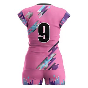 Conjunto de uniforme de voleibol para mujer personalizado 100% poliéster ropa de equipo anticontracción de secado rápido con ajuste cómodo - Product Image 2