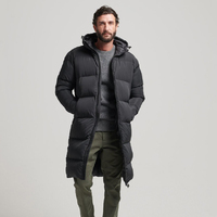 Vente en gros Manteau bouffant respirant à capuche et à fermeture éclair pour hommes Veste d'hiver confortable avec rembourrage