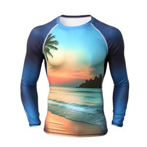 Camisa Rash Guard de manga larga de alto rendimiento con logotipo personalizado Ajuste de compresión Protección UV OEM/ODM Fabricante MOQ Support - Product Image 5