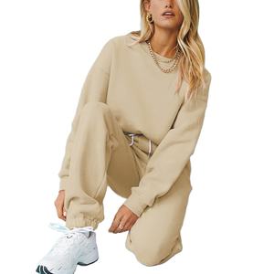 2024 survêtement de gymnastique pour femmes de Style Hip Hop à col rond personnalisé XL chemise de Jogging en polaire de couleur personnalisée écologique Logo imprimé respirant - Product Image 3