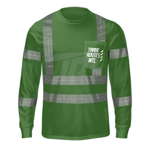 Ensemble de vêtements de sécurité réfléchissants en polyester personnalisable Chemise à boutons à bavette étanche avec logo durable à col rond - Product Image 5