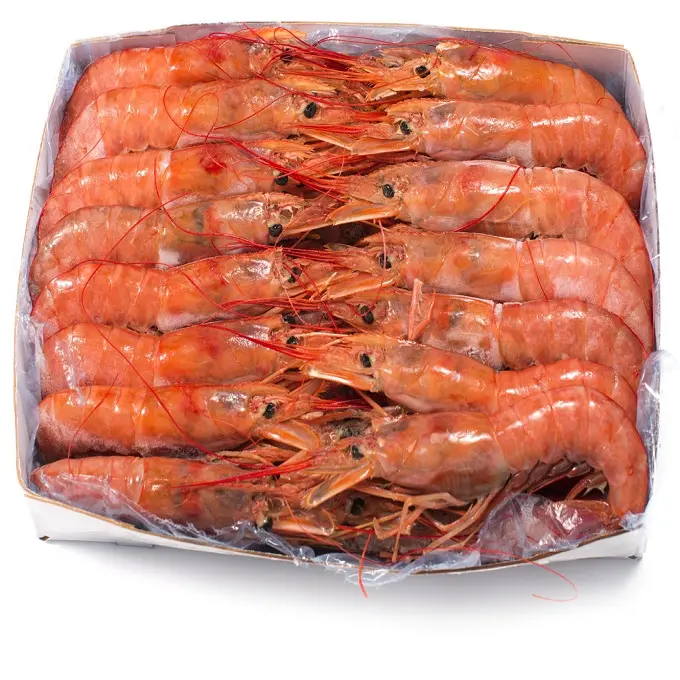 Boîte à crevettes Vannamei | Crevettes congelées brutes | Crevettes rouges pelées à vendre