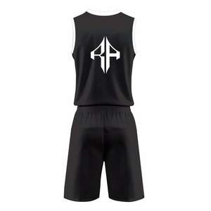 Conjuntos de uniformes de baloncesto sin mangas para hombre de verano transpirables de secado rápido ATLANTIC 100% poliéster logotipo personalizado nombre del equipo OEM - Product Image 3