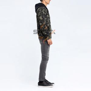 Sudadera con capucha y cremallera para hombre, la más vendida del invierno 2025, 100% algodón polar, alta calidad, bajo precio, venta al por mayor, bordada, teñida lisa - Product Image 4