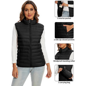 Gilet bouffant d'hiver coupe-vent à la mode avec fermeture éclair complète pour hommes et femmes veste nouveau design en gros - Product Image 4