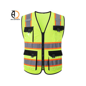 Vêtement de sécurité réfléchissant de haute qualité, gilet de travail, gilet de sécurité haute visibilité pour hommes avec plusieurs poches - Product Image 3