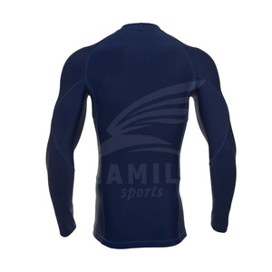 Camiseta de Compresión para Hombre 2024 con Logotipo Personalizado, de Alta Calidad, Transpirable, Tejida, Lisa, Casual, con Cuello Redondo y Manga Larga - Product Image 6