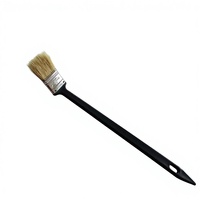 Pinceau de peinture triangulaire de qualité industrielle pour radiateur à cadre, manche long, poils de sanglier doux, option OEM pour le bricolage domestique