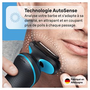 Rasoir électrique étanche IPX7 avec 3 lames rotatives flexibles et tondeuse à barbe, rasoir lavable et ensemble de brosse de nettoyage - Product Image 4